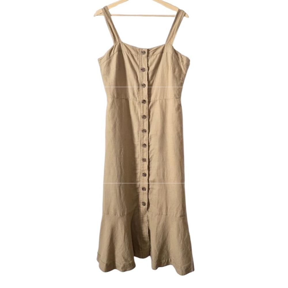 Banana Republic Linen Blend Button Front dress size 10 EUC